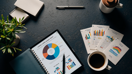 商业策略分析文章封面,包含市场分析、商业模式、领导力等商务元素,专业背景