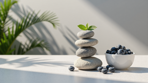 生活平衡主题文章封面,包含工作与生活、健康、家庭等元素,和谐背景